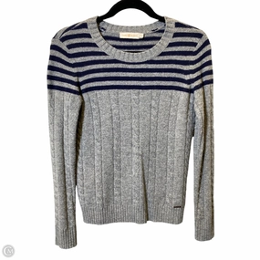 Comfortable knit piece Light Knitwear Sweater Designer By Tory Burch In Blue & Grey, Size: Xs