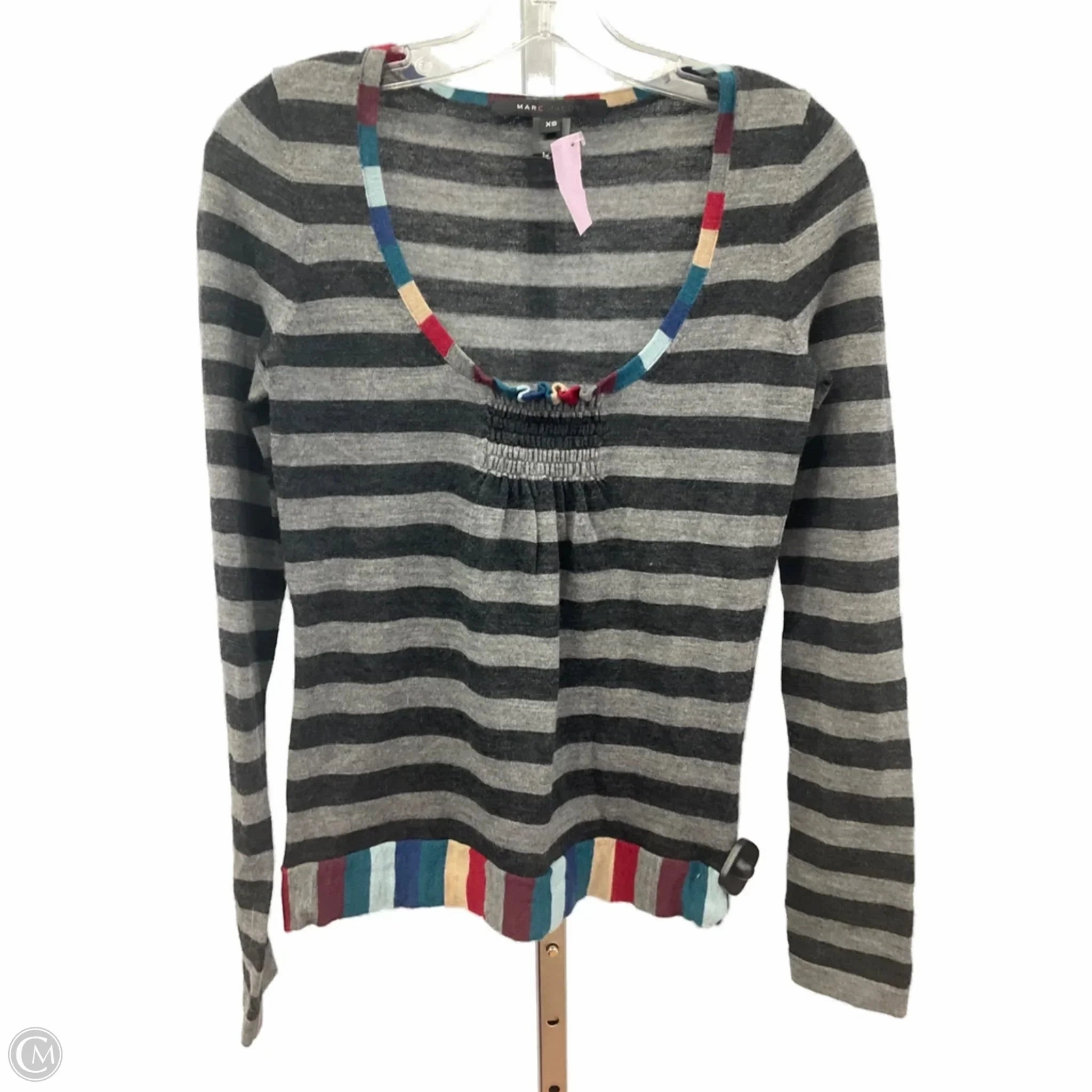 Sweater Luxury Designer By Marc Jacobs In Striped Pattern, Size: Xs Lightweight insulation Warm Knit