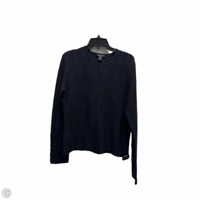 Sweater Luxury Designer By St John Collection In Black & Blue, Size: L Comfy Base