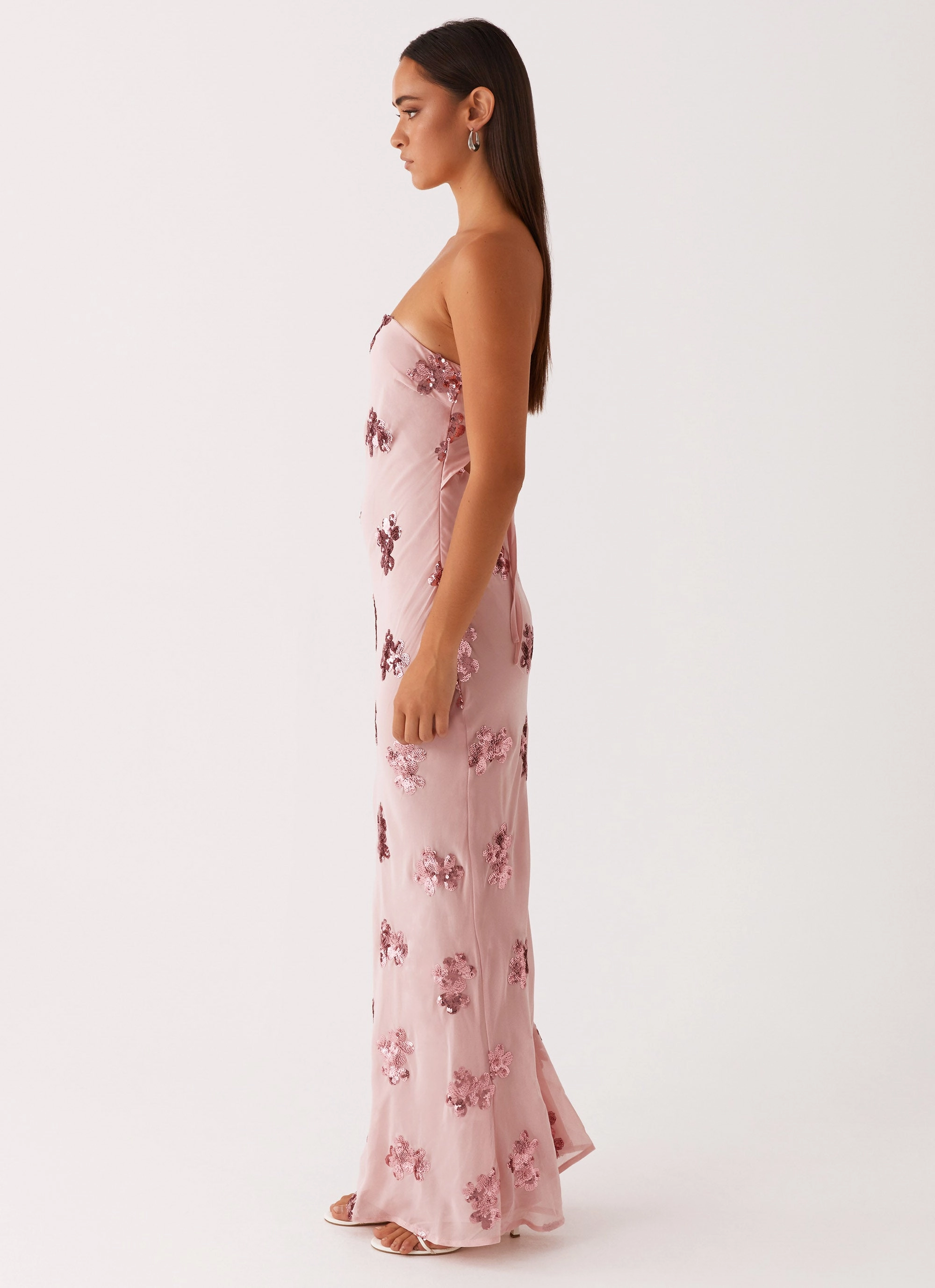 Sweet Escape Sequin Maxi Dress - Baby Pink Layerable Piece