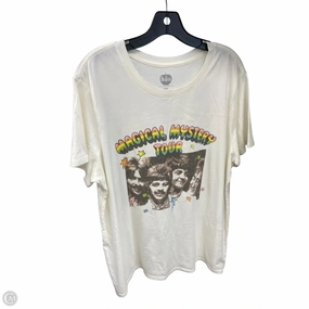 Top Short Sleeve By Clothes Mentor In Cream, Size: 2x Essential Look Quick Release Hem