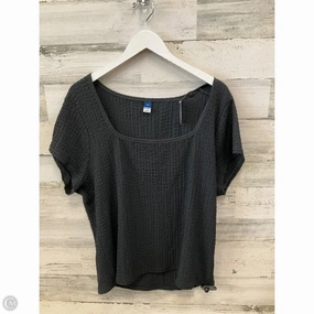Solid color purity Top Short Sleeve By Old Navy In Black, Size: 2x