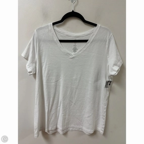 Cozy Fit Design Versatile Comfort Style Top Short Sleeve By St Johns Bay In White, Size: 1x