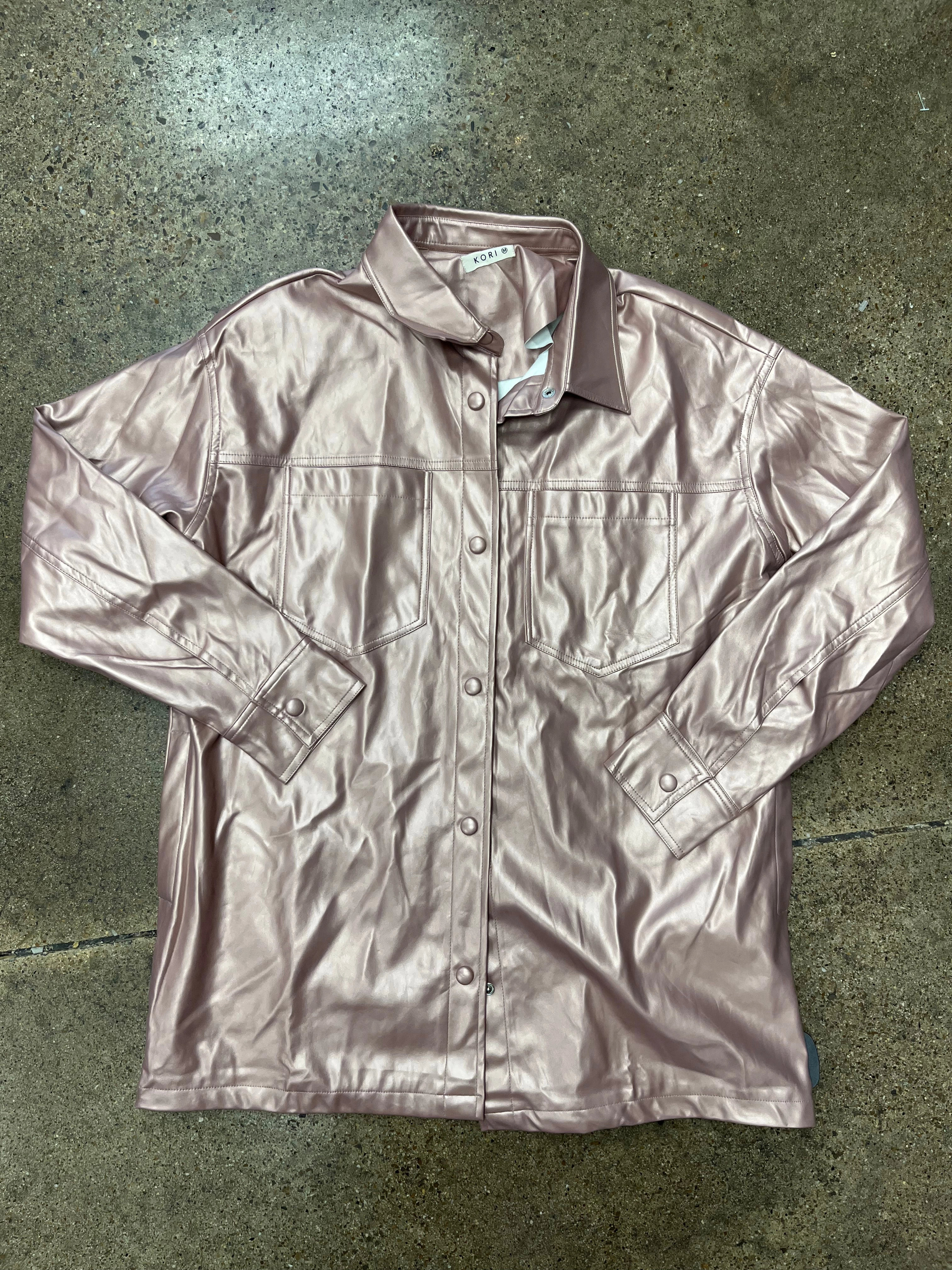 Jacket Shirt By Kori America In Pink, Size:M Modular Layering Compatibility