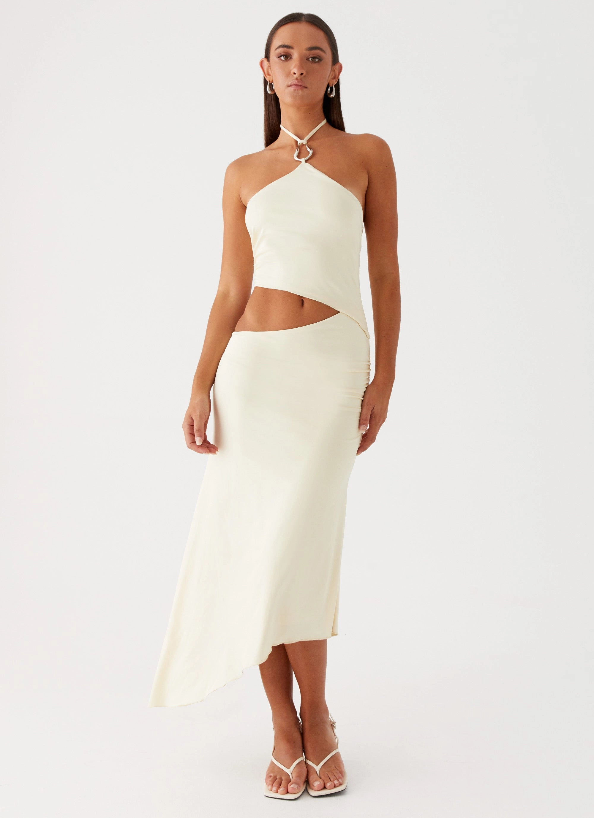 Tasha Maxi Dress - Lemon Minimalist Look Dreamy Texture