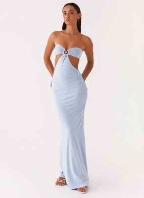 Tatiana Maxi Dress - Blue Flawless Waist Fit Relax Style