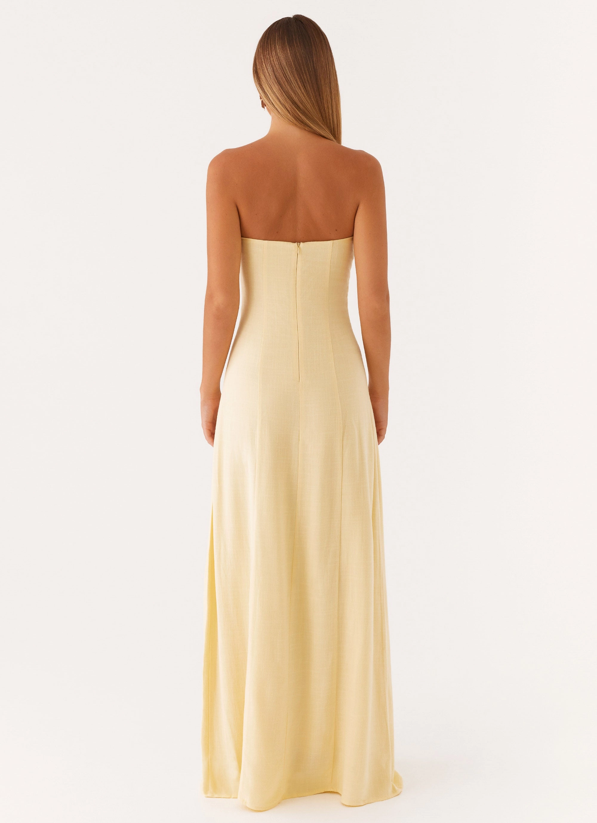 Tayla Linen Maxi Dress - Yellow Smart Layer