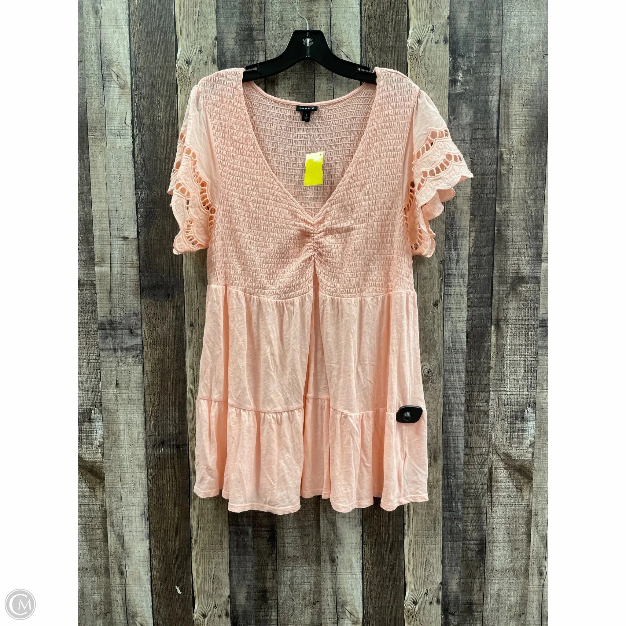 Top Short Sleeve By Torrid In Peach, Size: 2x Active Comfort Style