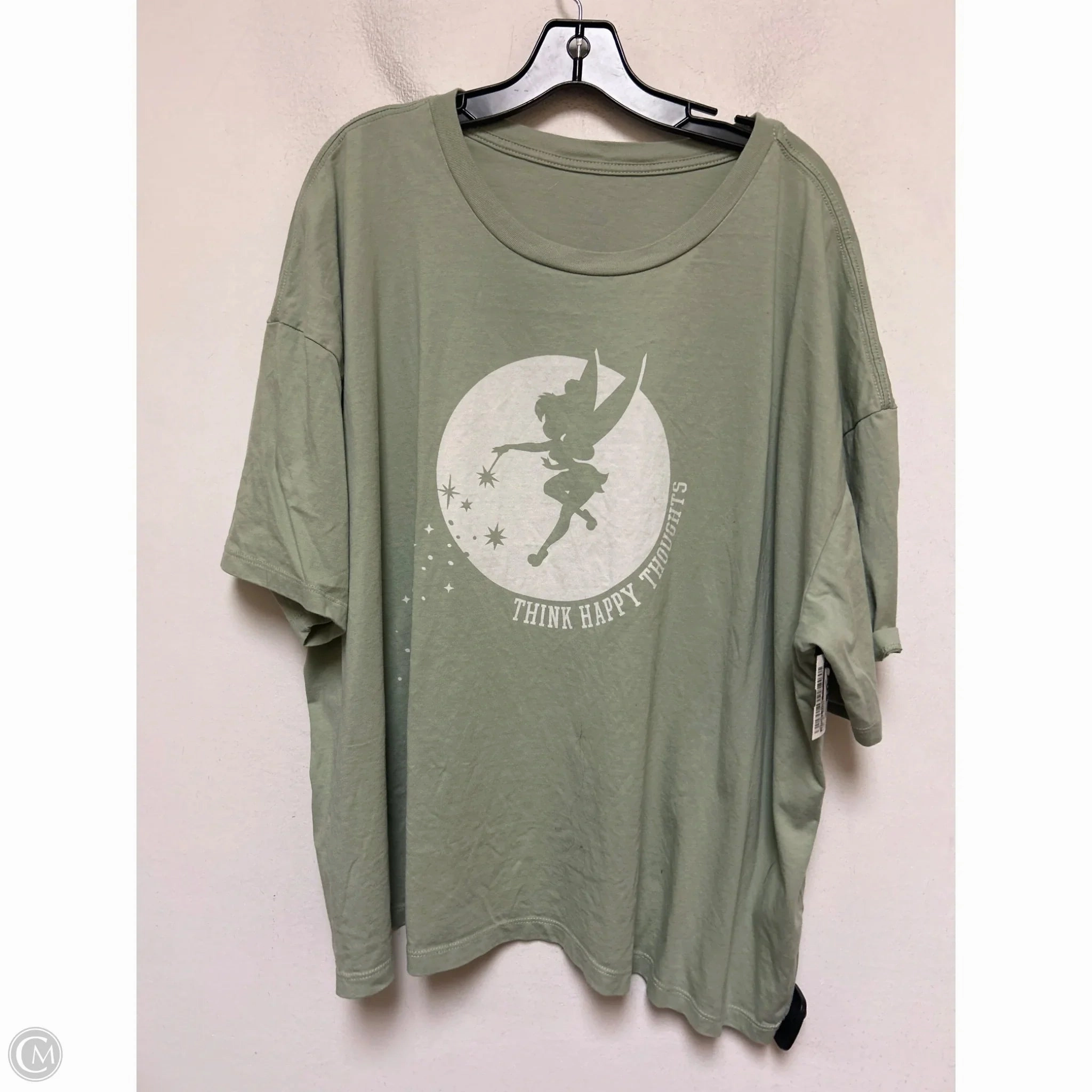 Top Short Sleeve Basic By Disney Store In Green, Size: 3x Chafe Free Armhole Classic Color