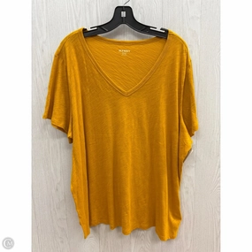 Top Short Sleeve Basic By Old Navy In Yellow, Size: Xxl in demand Stretchy Fit