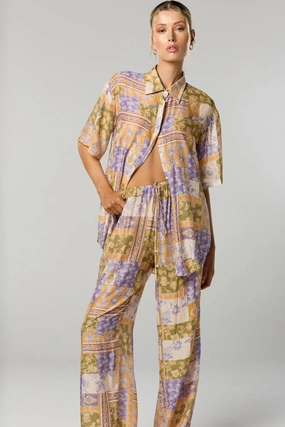 Billie Patchwork Floral Print Shirt Airflow Optimized Weave