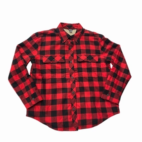 Jacket Shirt By Eddie Bauer In Plaid Pattern, Size: L Casual Style Lightweight Fabric