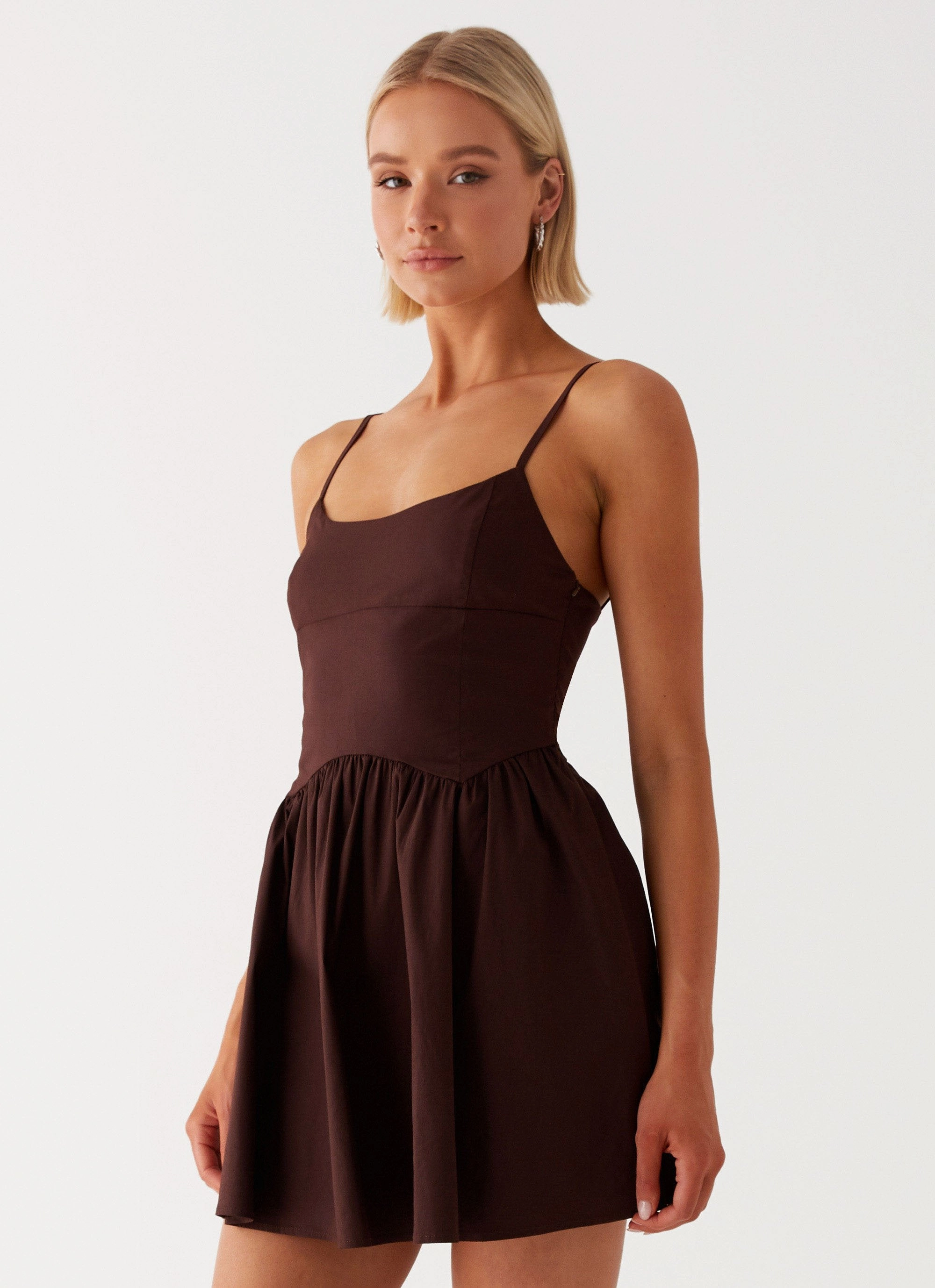 Tesoro Mio Mini Dress - Chocolate All Layer Light Base