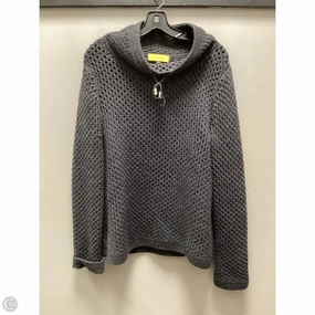 Sweater Luxury Designer By St John Collection In Grey, Size: M Sleek Wear Fit Breathable Textured Fabric