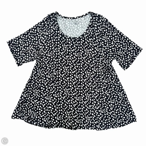 Chafe Free Armhole Eco Friendly Material Top Short Sleeve By Lane Bryant In Black & White, Size: 3x