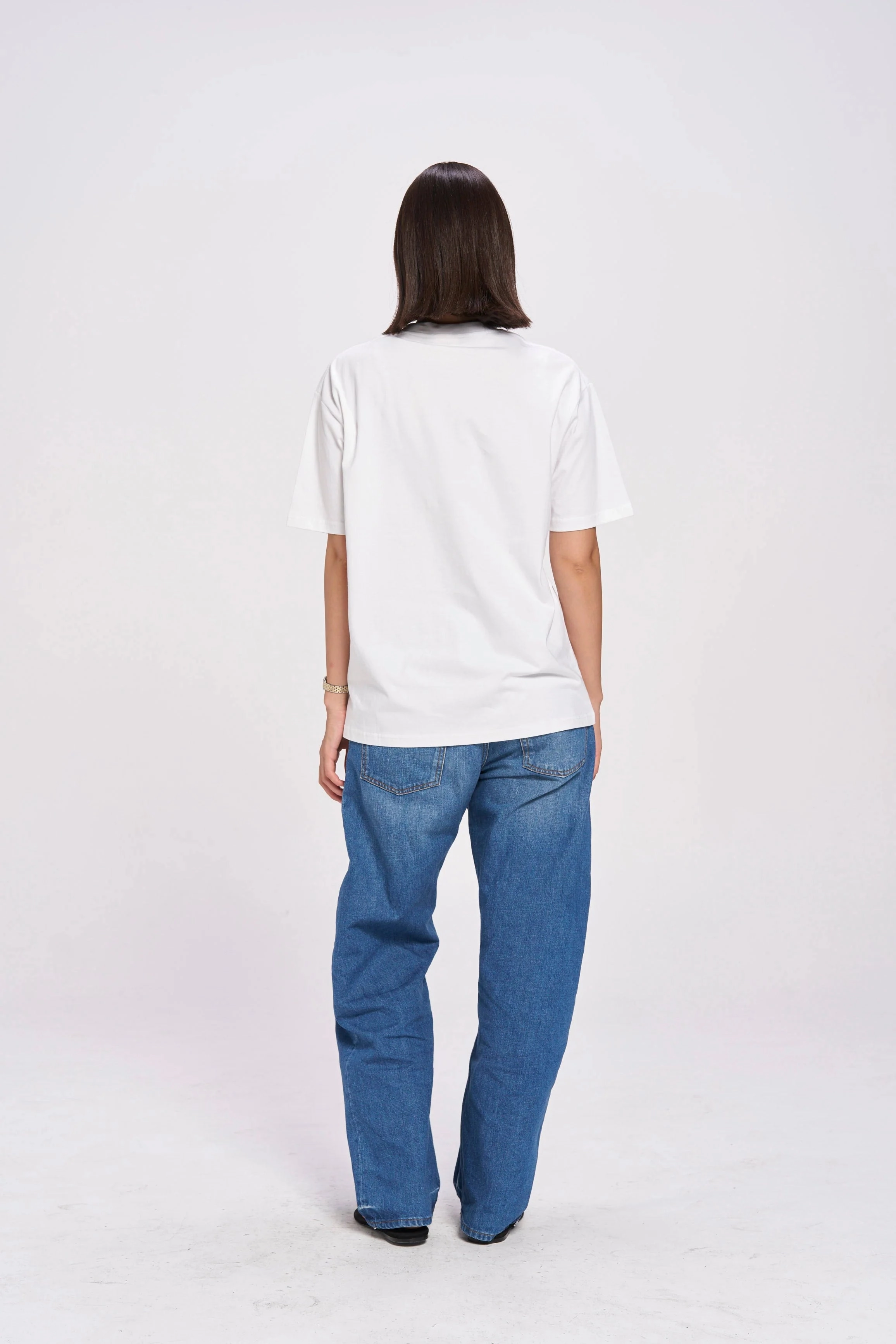 Copacabana White Fruit Print Oversized Tee Yarn Dyed Pattern Cloth Reinforced Shoulder