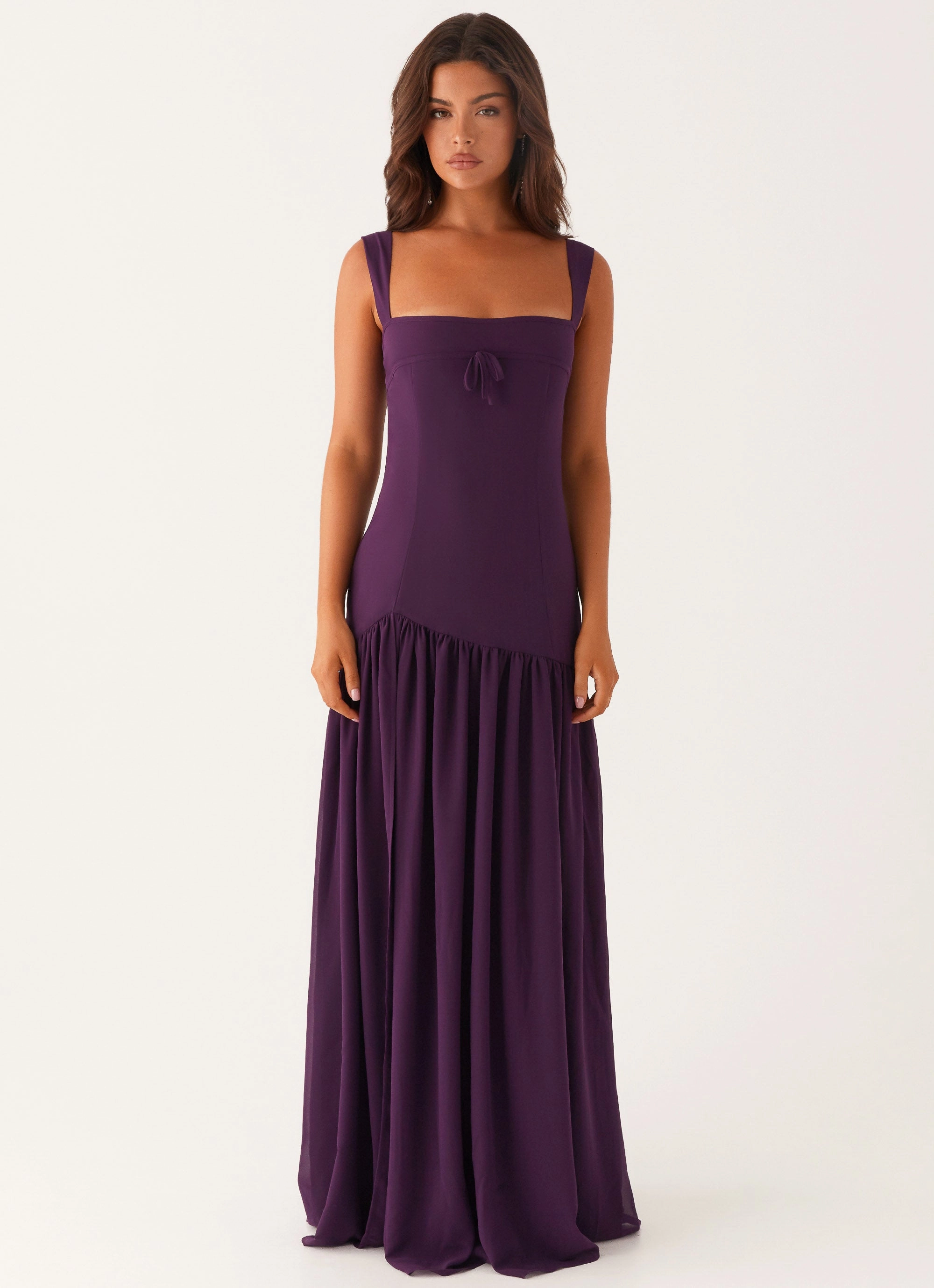 Boho Tone Polished Edge Alberta Maxi Dress - Mulberry