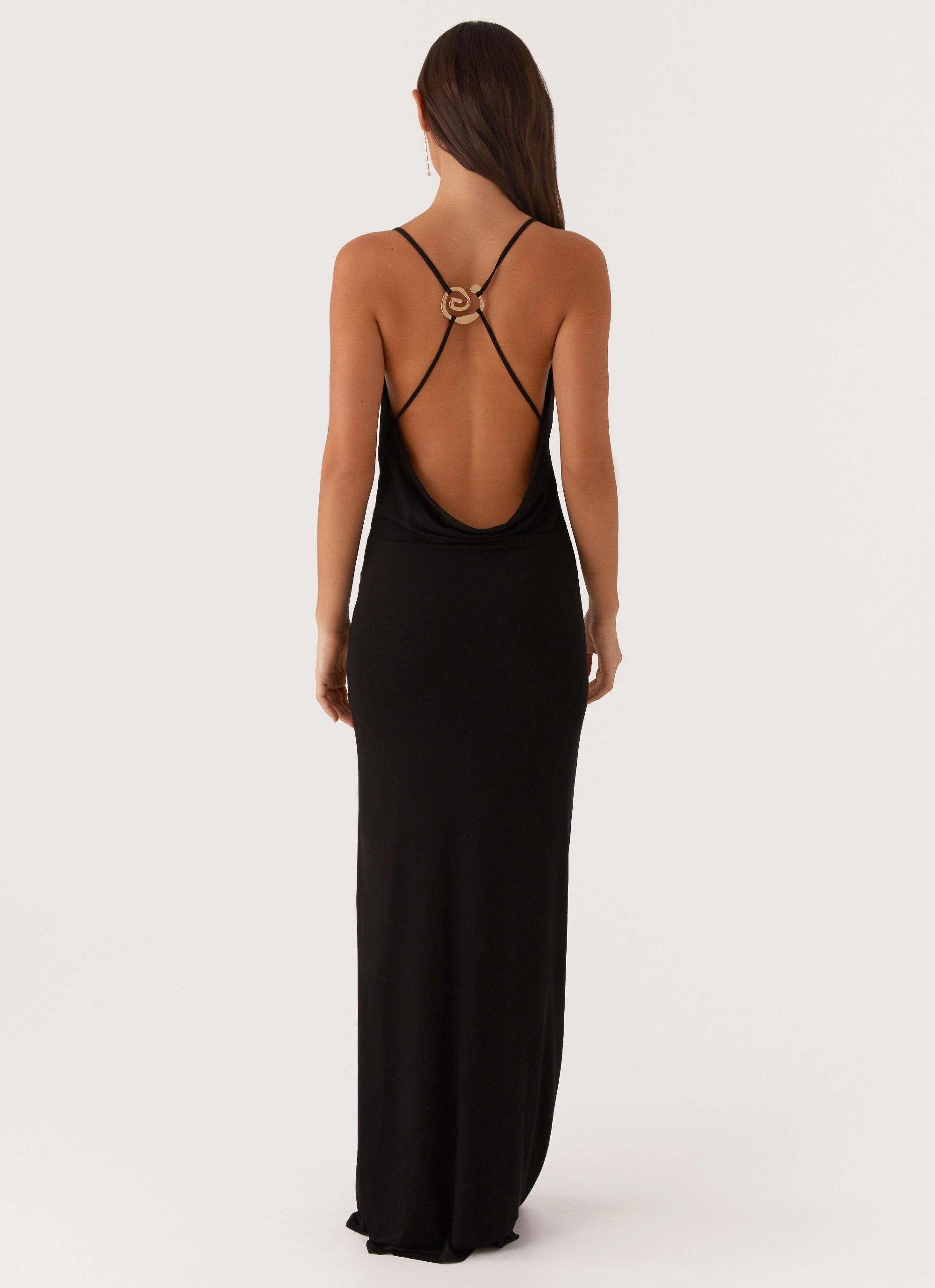 Game Player Maxi Dress - Black Mesh-Sleeve
