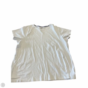 Top Short Sleeve By Croft And Barrow In White, Size: 2x Fresh Comfort Style Cashmere combination
