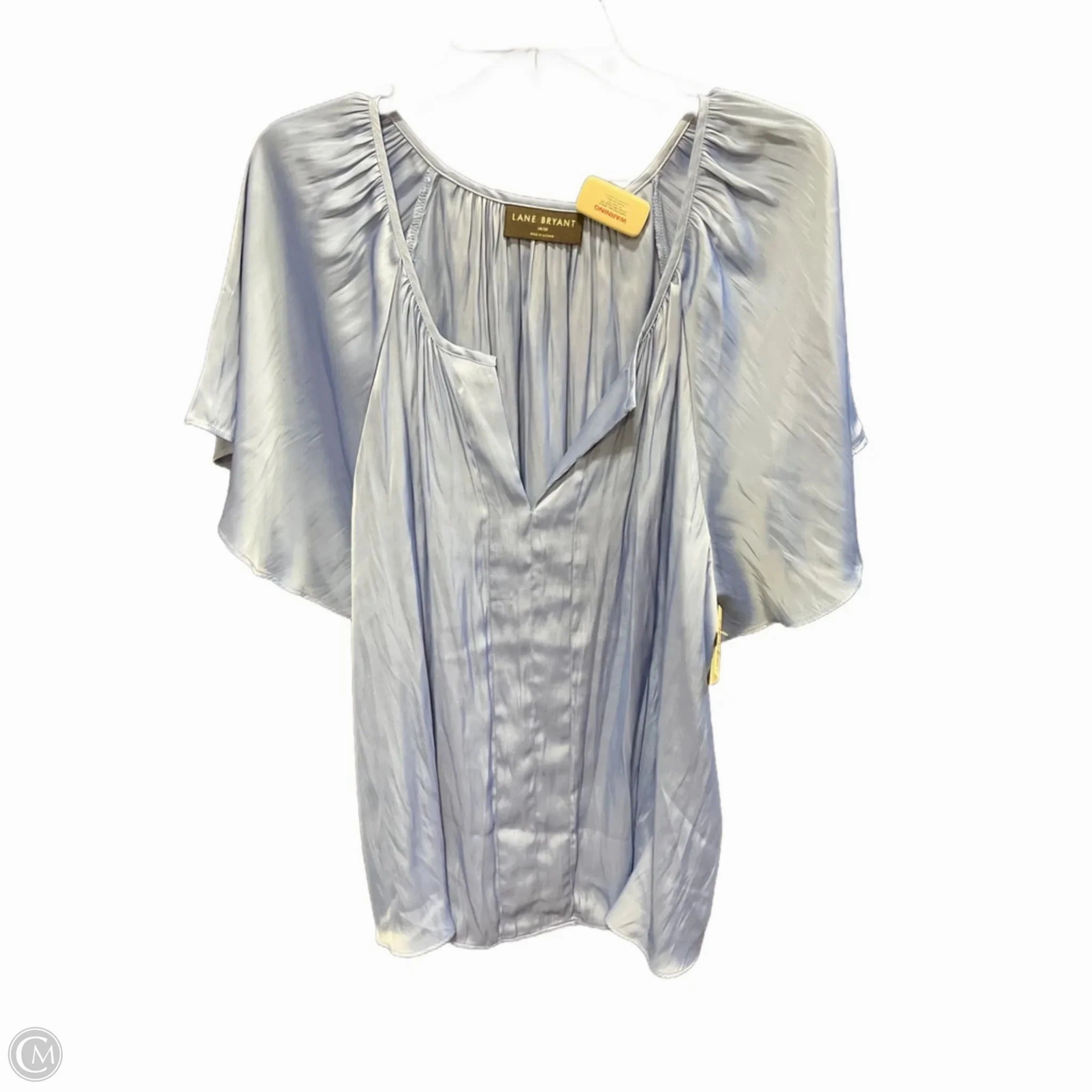 Airflow Ventilation Design Top Short Sleeve By Lane Bryant In Blue, Size: 1x