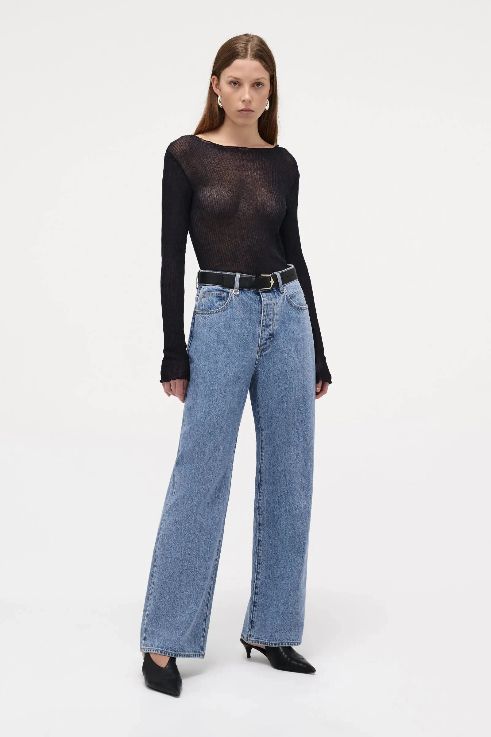 Essential Comfort Coco Milano Blue High Relaxed Straight Jean