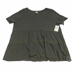 Layering Fashion Minimalist Design Top Ss By Caslon In Grey, Size:2X