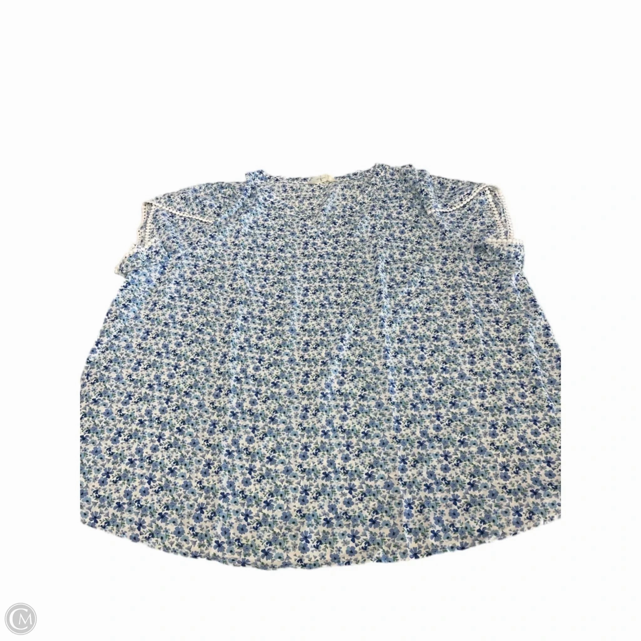 Top Short Sleeve Basic By Agnes Orinda In Floral Print, Size: 4x Versatile Comfort Wear