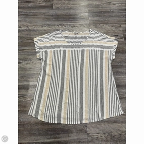 MoistureWickingFabric Sport Wear Top Short Sleeve Basic By aif In Grey & Tan, Size: 2x