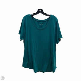 Top Short Sleeve Basic By Ava & Viv In Teal, Size: 1x Comfy Fit