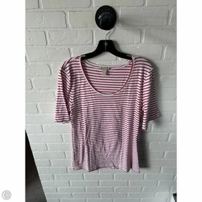 Top Short Sleeve Basic By Banana Republic In Red & White, Size: Xl Washable fabric Weekend Smart Look