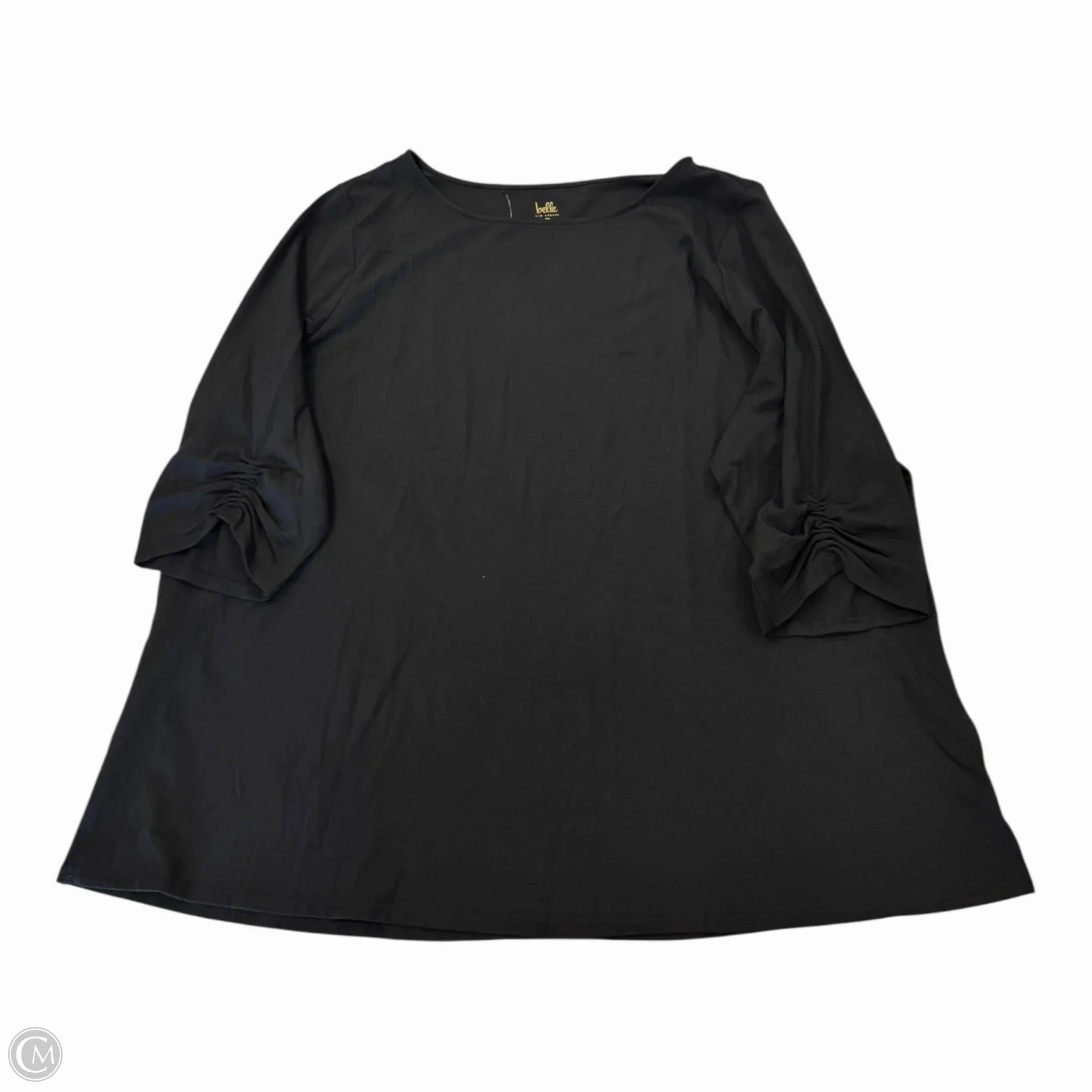 Top Short Sleeve Basic By Belle By Kim Gravel In Black, Size: 3x Daily Style Relaxed Fit
