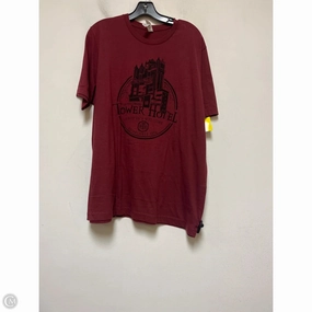 Top Short Sleeve Basic By Canvas In Maroon, Size: 2x Easy Wear Option Comfy Layering