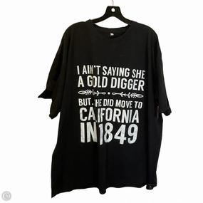 Top Short Sleeve Basic By Clothes Mentor In Black, Size: 4x Retro