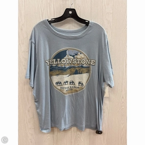 Breathable Comfort Wear Comfy Base Top Short Sleeve Basic By Clothes Mentor In Blue, Size: 1x