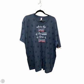 School spirit EcoConscious Processing Top Short Sleeve Basic By Clothes Mentor In Blue, Size: 3x