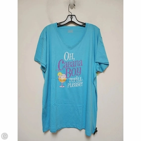 Essential Clothing Top Short Sleeve Basic By Clothes Mentor In Blue, Size: 3x