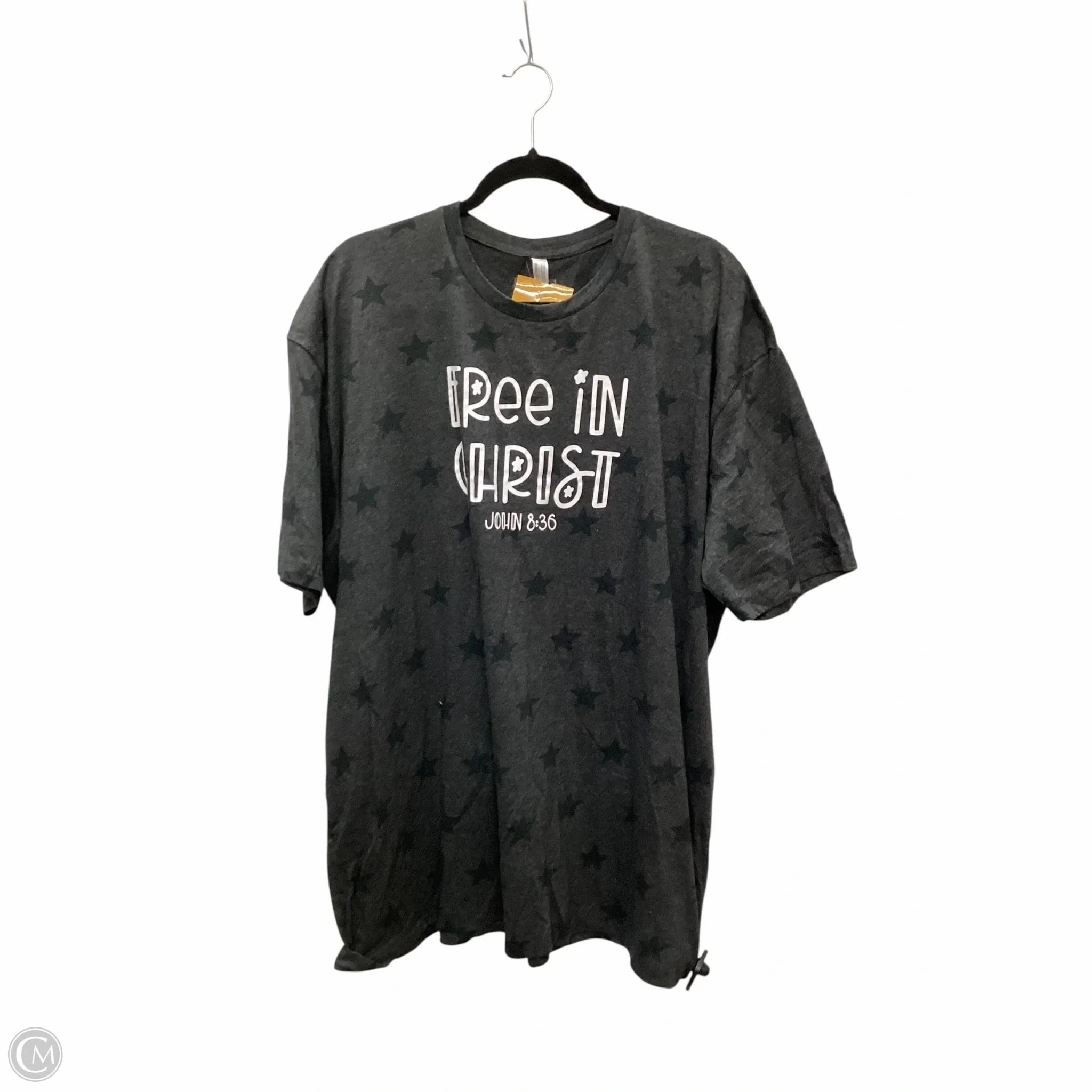 Top Short Sleeve Basic By Clothes Mentor In Grey, Size: 3x Spring Wear