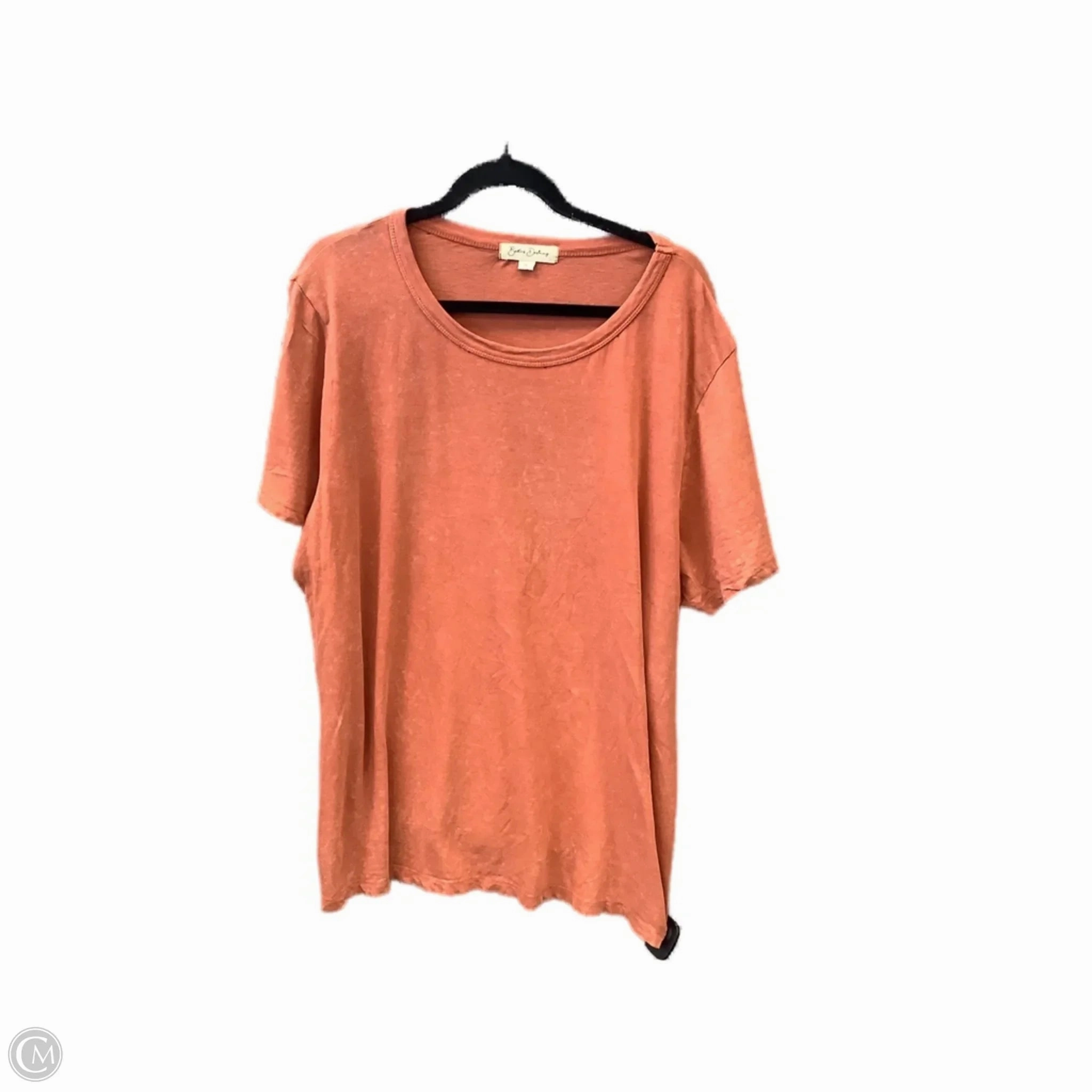 Top Short Sleeve Basic By Clothes Mentor In Orange, Size: 1x Timeless Wear