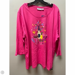 Top Short Sleeve Basic By Clothes Mentor In Pink, Size: 3x Seasonal Casual