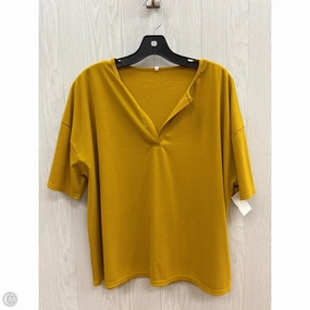 Top Short Sleeve Basic By Clothes Mentor In Yellow, Size: 2x Easy Comfort Fashion Essential