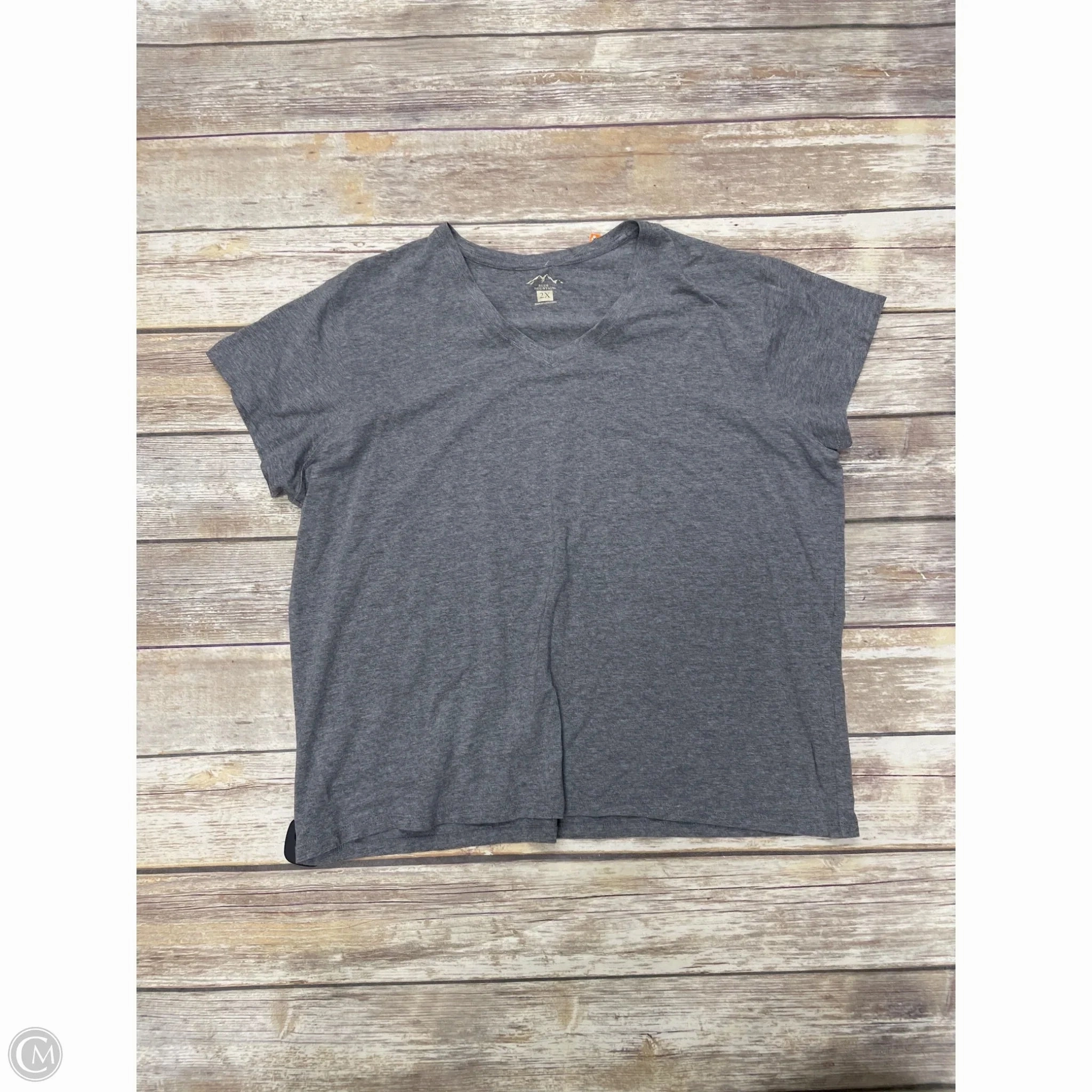 Top Short Sleeve Basic By Cme In Grey, Size: 2x Quick Fit Performance Classic Outfit Style