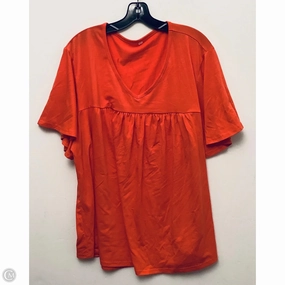 Thermal regulation Top Short Sleeve Basic By Cme In Orange, Size: 3x