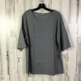 Party fun Top Short Sleeve Basic By Cmf In Grey, Size: 1x