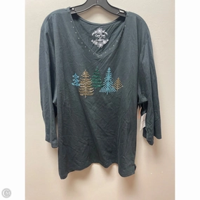 Top Short Sleeve Basic By Coral Bay In Blue, Size: 3x stain resistant coating