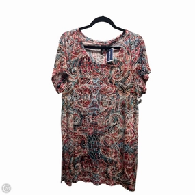 Top Short Sleeve Basic By Cynthia Rowley In Black & Red, Size: 1x Multi Panel Design