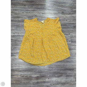 Top Short Sleeve Basic By Cynthia Rowley In Yellow, Size: 2x spandex blend