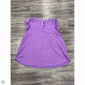 Top Short Sleeve Basic By Dear Scarlett In Purple, Size: 2x Sleek Design Fit Seasonal Outfit