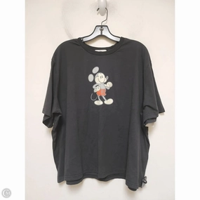 Top Short Sleeve Basic By Disney Store In Grey, Size: 2x All Season Wear Garment Dyed