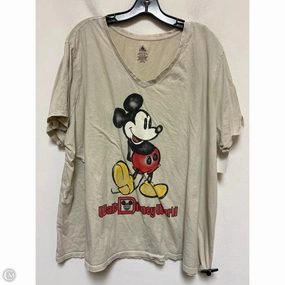 All-Season Comfort Top Short Sleeve Basic By Disney Store In Tan, Size: 3x
