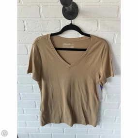 Top Short Sleeve Basic By Eddie Bauer In Tan, Size: Xl Simple Wear